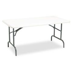 ICEBERG ENTERPRISES Indestructables Too 1200 Series Resin Folding Table  60w X 30d X 29h  Platinum; UNIT OF MEASURE: EA