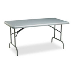 ICEBERG ENTERPRISES Indestructables Too 1200 Series Resin Folding Table  60w X 30d X 29h  Charcoal; UNIT OF MEASURE: EA