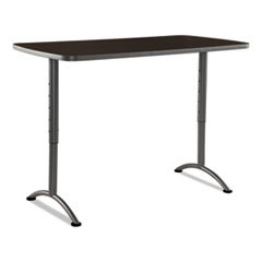 ICEBERG ENTERPRISES Arc Sit-To-Stand Tables  Rectangular Top  30w X 60d X 42h  Walnut/gray; UNIT OF MEASURE: EA