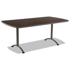 ICEBERG ENTERPRISES Arc Sit-To-Stand Tables  Rectangular Top  36w X 72d X 42h  Walnut/gray; UNIT OF MEASURE: EA