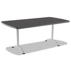 ICEBERG ENTERPRISES Arc Sit-To-Stand Tables  Rectangular Top  36w X 72d X 42h  Graphite/silver; UNIT OF MEASURE: EA