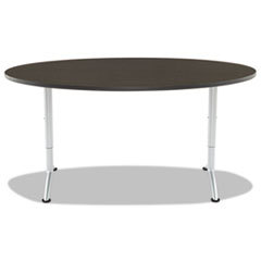 ICEBERG ENTERPRISES Arc Sit-To-Stand Tables  Oval Top  36w X 72d X 42h  Walnut/gray; UNIT OF MEASURE: EA