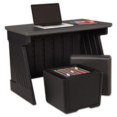 ICEBERG ENTERPRISES Snapease Desk And Otto Seat Storage Combo  Black/charcoal; UNIT OF MEASURE: EA