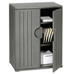 ICEBERG ENTERPRISES Officeworks Resin Storage Cabinet  36w X 22d X 46h  Charcoal; UNIT OF MEASURE: EA