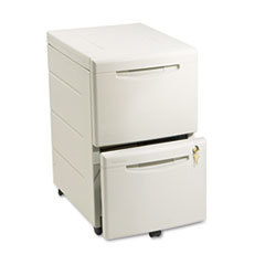 ICEBERG ENTERPRISES Aspira Mobile Underdesk Pedestal File  Resin  Two File Drawers  Platinum; UNIT OF MEASURE: EA