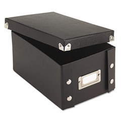 IDEASTREAM CONSUMER PRODUCTS Snap 'n Store Collapsible Index Card File Box Holds 1 100 4 X 6 Cards  Black; UNIT OF MEASURE: EA