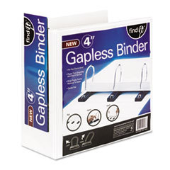 IDEASTREAM CONSUMER PRODUCTS Gapless Loop Ring View Binder  11 X 8-1/2  4in Capacity  White; UNIT OF MEASURE: EA
