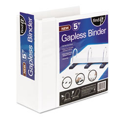 IDEASTREAM CONSUMER PRODUCTS Gapless Loop Ring View Binder  11 X 8-1/2  5in Capacity  White; UNIT OF MEASURE: EA