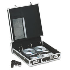 IDEASTREAM CONSUMER PRODUCTS Vaultz Locking Media Binder  Holds 200 Disks  Black; UNIT OF MEASURE: EA