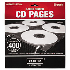 IDEASTREAM CONSUMER PRODUCTS Two-Sided Cd Refill Pages For Three-Ring Binder  50/pack; UNIT OF MEASURE: PG