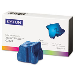 KATUN CORPORATION Kat37975 C2424 Compatible  108r00660 Solid Ink  3400 Yield  3/box  Cyan; UNIT OF MEASURE: BX