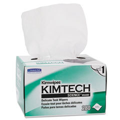 KIMBERLY CLARK Kimwipes  Delicate Task Wipers  4 2/5 X 8 2/5  280/box; UNIT OF MEASURE: BX