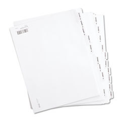 KLEER-FAX 80000 Series Side Tab Legal Index Divider Set  Printed inexhibit 1in- inexhibit 20in; UNIT OF MEASURE: SE