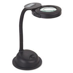 LEDU CORP. Gooseneck Compact Fluorescent Desk Magnifier Lamp  12-1/2in High  Black; UNIT OF MEASURE: EA