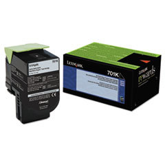 LEXMARK INT'L  INC. 70c10k0 Toner (lex-701k) 1000 Page-Yield  Black; UNIT OF MEASURE: EA
