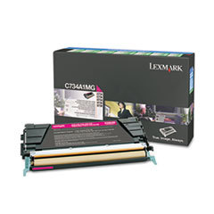 LEXMARK INT'L  INC. C734a1mg Toner  Return Program  6000 Page-Yield  Magenta; UNIT OF MEASURE: EA