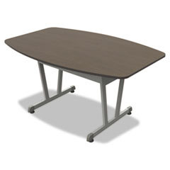 LINEA ITALIA Trento Line Conference Table  59-1/8w X 39-1/2d X 29-1/2h  Mocha/metallic Gray; UNIT OF MEASURE: EA