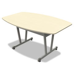 LINEA ITALIA Trento Line Conference Table  59-1/8w X 39-1/2d X 29-1/2h  Oatmeal/metallic Gray; UNIT OF MEASURE: EA