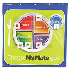 LEARNING RESOURCES Healthy Helpings My Plate Pocket Chart With 90 Food Cards  7 Pockets  28 X 28; UNIT OF MEASURE: EA
