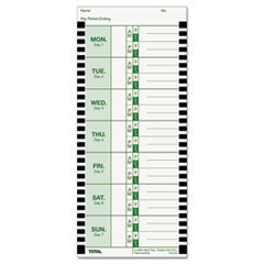 LATHEM TIME CORPORATION Time Card For Lathem Model 800p  4 X 9  Weekly  1-Sided  100/pack; UNIT OF MEASURE: PG