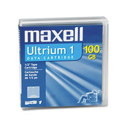 MAXELL CORP. OF AMERICA 1/2in Ultrium Lto-1 Cartridge  1998ft  100gb Native/200gb Compressed Capacity; UNIT OF MEASURE: EA