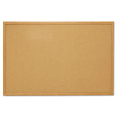 MEAD PRODUCTS Cork Bulletin Board  48 X 36  Oak Frame; UNIT OF MEASURE: EA