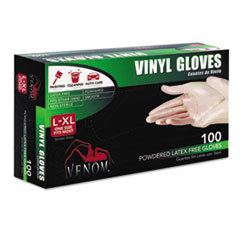 MEDLINE INDUSTRIES  INC. Venom Vinyl Gloves  L/x-Large  Clear  Powdered  100/box; UNIT OF MEASURE: BX