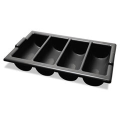 MILLER'S CREEK Four-Compartment Cutlery Bin  22 X 12 X 4  Black; UNIT OF MEASURE: EA