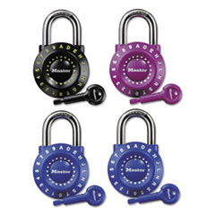 MASTER LOCK COMPANY Set-Your-Own Combination Lock  Steel  1 7/8in Wide  Assorted; UNIT OF MEASURE: EA