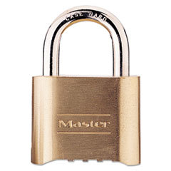MASTER LOCK COMPANY Resettable Combination Padlock  Brass  2in  Brass Color  6/box; UNIT OF MEASURE: BX