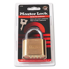 MASTER LOCK COMPANY Resettable Combination Padlock  2in Wide  Brass; UNIT OF MEASURE: EA