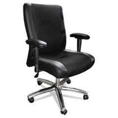 MAYLINE COMPANY Mercado Series Mid-Back Leather/mesh-Fabric Chair  Black; UNIT OF MEASURE: EA
