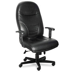 MAYLINE COMPANY Comfort Series Executive High-Back Chair  Black Leather; UNIT OF MEASURE: EA