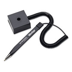 MMF INDUSTRIES Wedgy Coil Ballpoint Counter Pen With Square Base  Blue Ink  Medium; UNIT OF MEASURE: EA