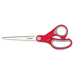 3M/COMMERCIAL TAPE DIV. Multi-Purpose Scissors  Pointed  7in Length  3-3/8in Cut  Red/gray; UNIT OF MEASURE: EA
