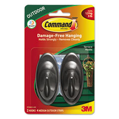 3M/COMMERCIAL TAPE DIV. All Weather Hooks And Strips  Plastic  Medium  2 Hooks &amp; 4 Strips/pack; UNIT OF MEASURE: PG