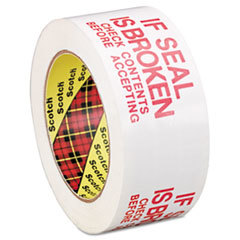 3M/COMMERCIAL TAPE DIV. inIf Seal Is Broken  Check Contentsin Printed Tape  1.88in X 109yds  Red/white; UNIT OF MEASURE: RL