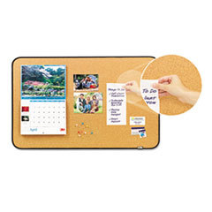 3M/COMMERCIAL TAPE DIV. Sticky Cork Self-Stick Bulletin Board  36 X 22  Natural  Black Frame; UNIT OF MEASURE: EA