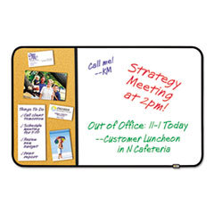 3M/COMMERCIAL TAPE DIV. Self-Stick Cork Bulletin And Dry Erase Board  36 X 22  White  Black Frame; UNIT OF MEASURE: EA