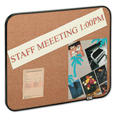 3M/COMMERCIAL TAPE DIV. Sticky Self-Stick Cork Board  22 X 18  Natural  Black Frame; UNIT OF MEASURE: EA