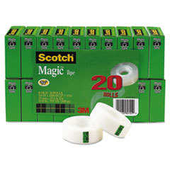 3M/COMMERCIAL TAPE DIV. Magic Tape Value Pack  3/4in X 1000in  1in Core  Clear  20/pack; UNIT OF MEASURE: PG