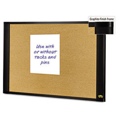 3M/COMMERCIAL TAPE DIV. Sticky Cork Board  48x36  Frame Color Graphite; UNIT OF MEASURE: EA