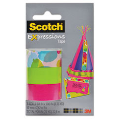 3M/COMMERCIAL TAPE DIV. Expressions Magic Tape  3/4in X 300in  Assorted Watercolor  3 Pack; UNIT OF MEASURE: PG