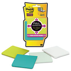 3M/COMMERCIAL TAPE DIV. Full Adhesive Notes  3 X 3  Assorted Bora Bora Colors  4/pk; UNIT OF MEASURE: PG