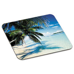 3M/COMMERCIAL TAPE DIV. Mouse Pad With Precise Mousing Surface  9in X 8in X 1/8in  Tropical Beach Design; UNIT OF MEASURE: EA