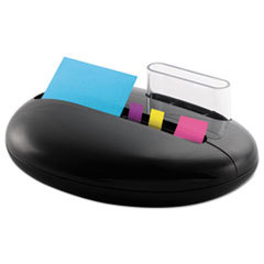 3M/COMMERCIAL TAPE DIV. Note And Flag Combo Pebble Dispenser  3 X 3 Notes  Assorted Flags  Black; UNIT OF MEASURE: PG