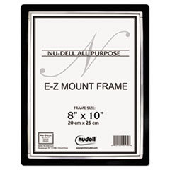 NU-DELL MANUFACTURING Ez Mount Ii Document Frame  Plastic  8 X 10  Black/silver; UNIT OF MEASURE: EA