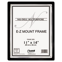 NU-DELL MANUFACTURING Ez Mount Ii Document Frame  Plastic  11 X 14  Black/silver; UNIT OF MEASURE: EA