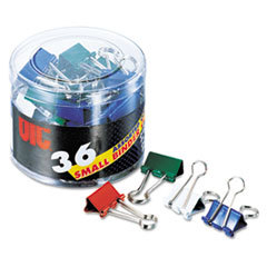 OFFICEMATE INTERNATIONAL CORP. Binder Clips  Metal  3/4in  Assorted Colors  36/pack; UNIT OF MEASURE: PG