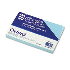 ESSELTE PENDAFLEX CORP. Unruled Index Cards  5 X 8  Blue  100/pack; UNIT OF MEASURE: PG